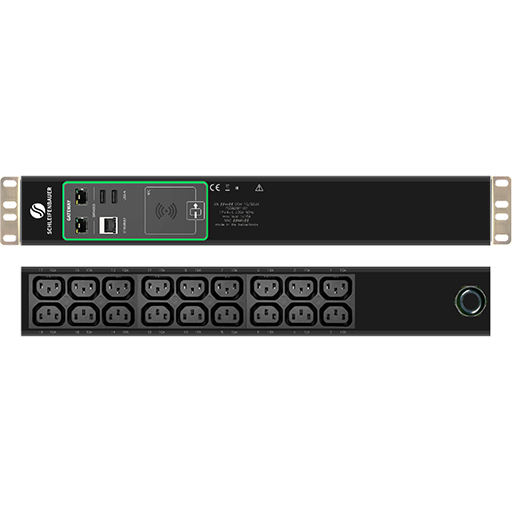 Schleifenbauer GM 7C0ADIB1101 Managed Double Horizontal PDU 5.0 Gateway, 16A, 18 outlets